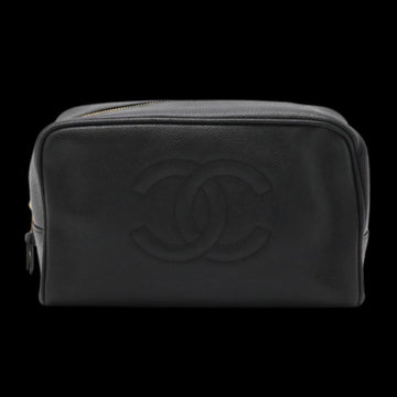 Black Leather Chanel Clutch