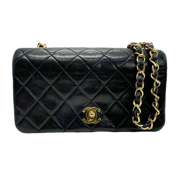 Black Leather Chanel Crossbody Bag