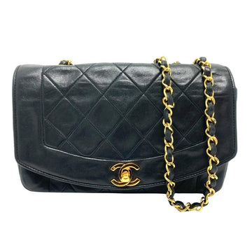 Black Leather Chanel Crossbody Bag