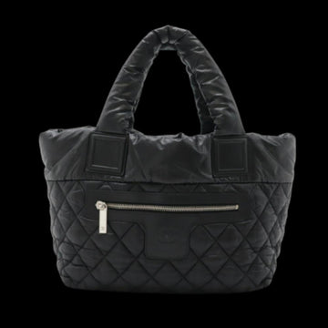 Black Leather Chanel Tote