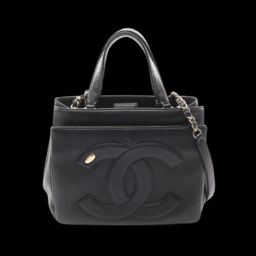 Black Leather Chanel Handbag