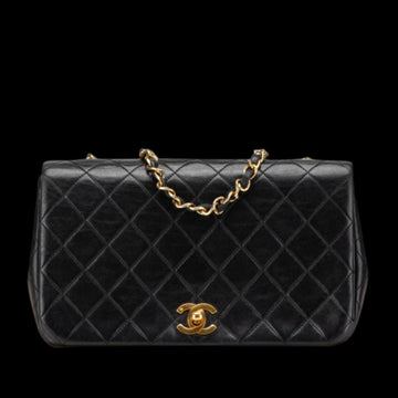 Black Leather Chanel Crossbody Bag