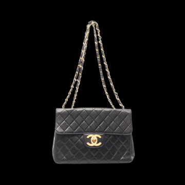 Black Leather Chanel Deauville