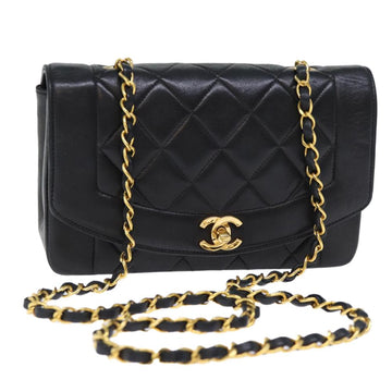 Black Leather Chanel Shoulder Bag