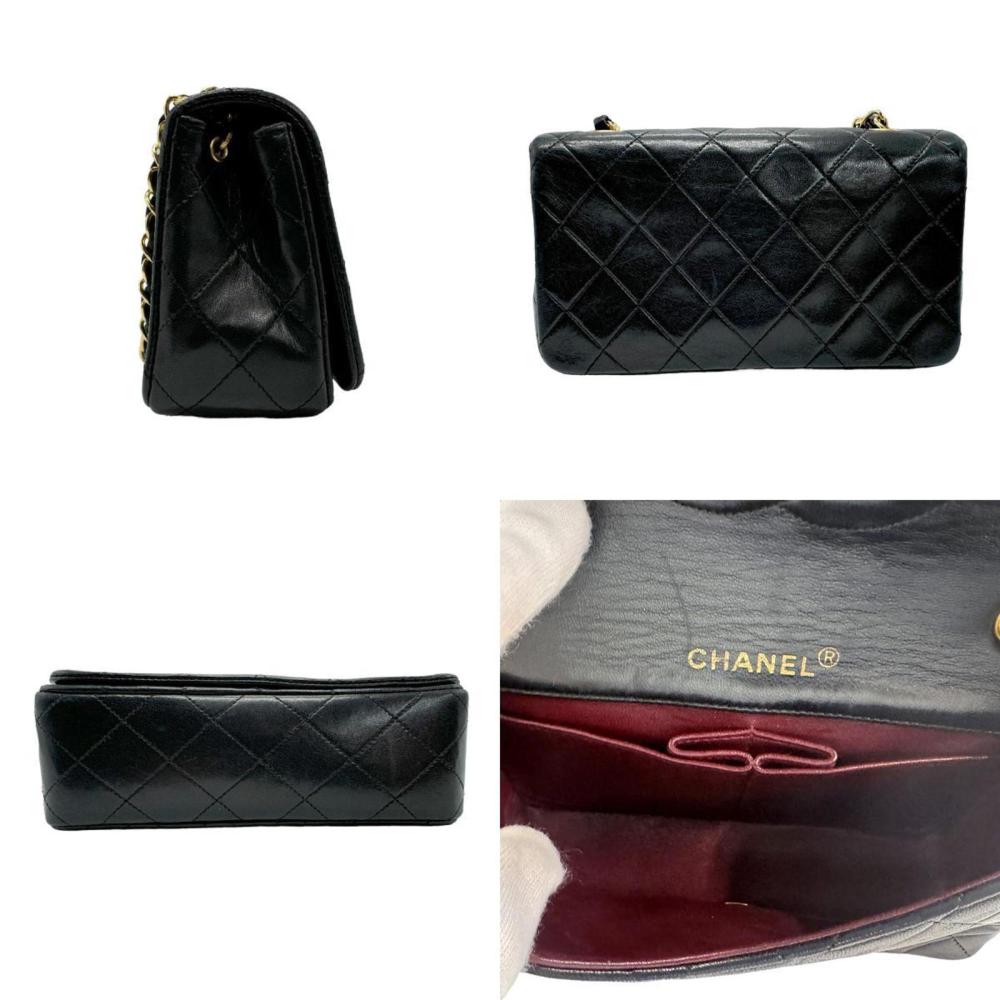 Black Leather Chanel Crossbody Bag