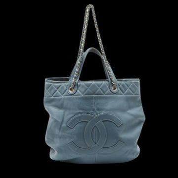 Blue Leather Chanel Tote