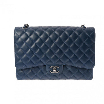 Blue Leather Chanel Flap Bag