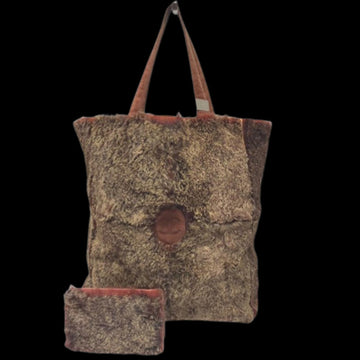 Brown Fabric Chanel Tote