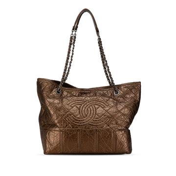 Brown Leather Chanel Tote