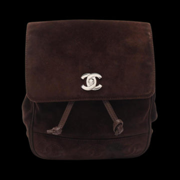 Brown Suede Chanel Backpack
