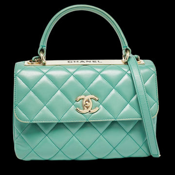 Green Leather Chanel Flap Bag