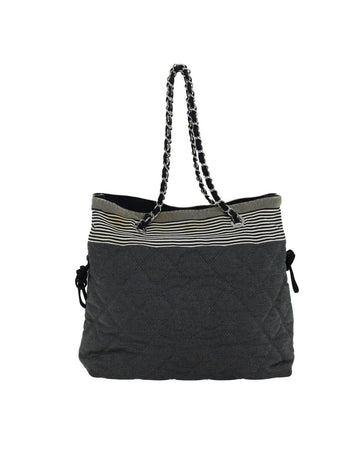 Grey Canvas Chanel Tote