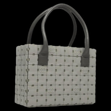 Grey Plastic Chanel Handbag