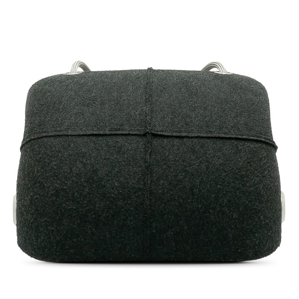 Grey Wool Chanel Crossbody Bag