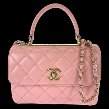 Pink Leather Chanel Handbag