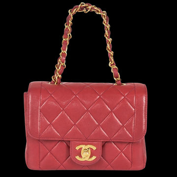 Red Leather Chanel Handbag