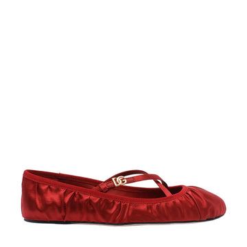 Dolce&Gabbana Women Dg Logo Satin Ballets