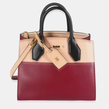 Beige Bordeaux Calfskin City Steamer PM Bag
