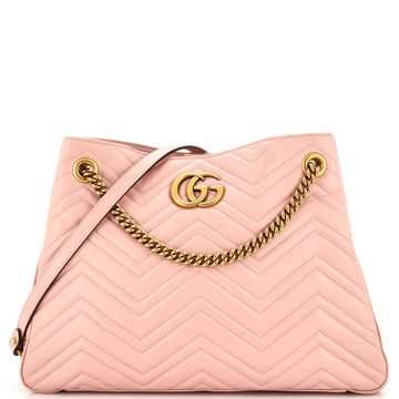 GUCCI GG Marmont Chain Shoulder Bag MatelaESe Leather