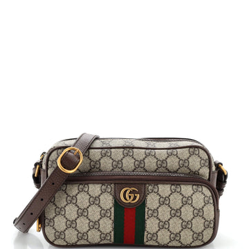 GUCCI Ophidia Front Pocket MeESenger Bag GG Coated Canvas Small