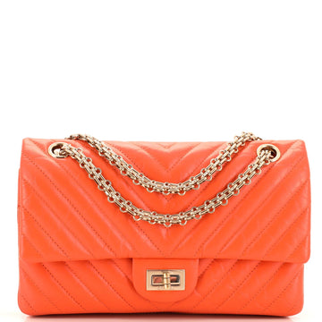 CHANEL ReiESue 2.55 Flap Bag Chevron Aged Calfskin 225
