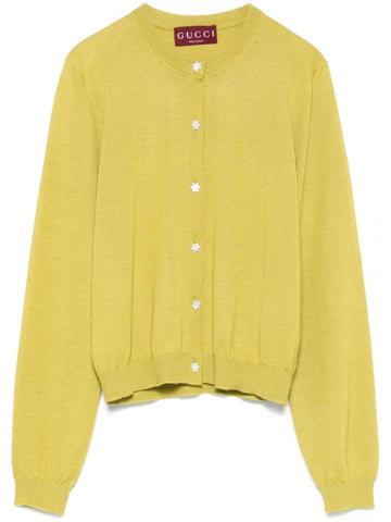 Gucci Women Long Sleeve Crew-Neck Cardigan