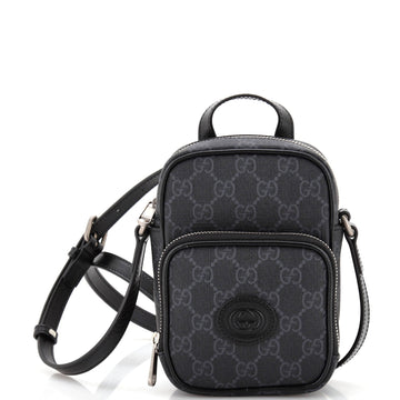 GUCCI Neo Vintage Top Handle CroESbody Bag GG Coated Canvas Mini