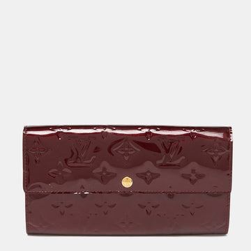 Rouge Fauviste Monogram Vernis Sarah Wallet