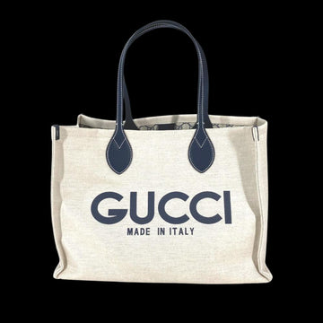 Beige Canvas Gucci Tote
