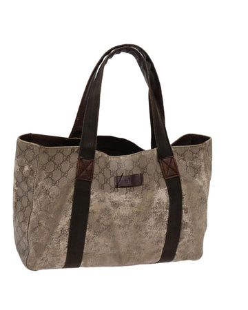 Beige Canvas Gucci Tote