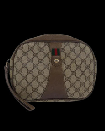 Beige Leather Gucci Clutch