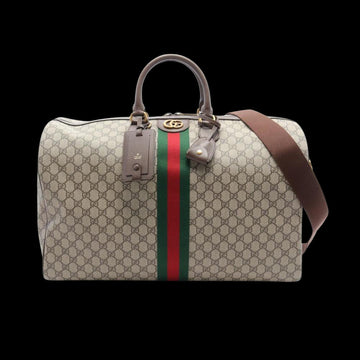Beige Leather Gucci Boston Bag