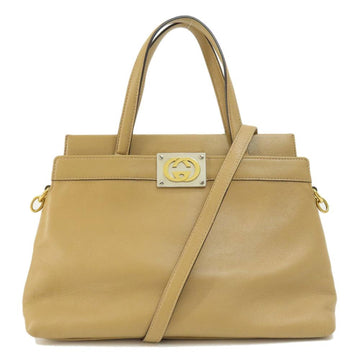 Beige Leather Gucci Handbag