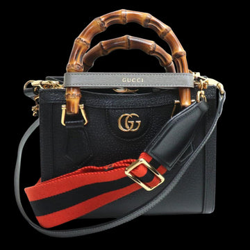 Black Leather Gucci Bamboo