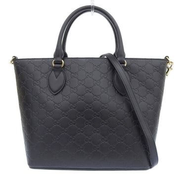 Black Leather Gucci Handbag