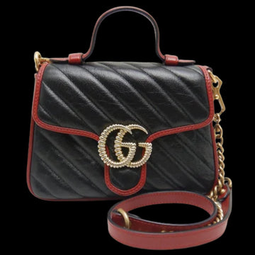 Black Leather Gucci Handbag