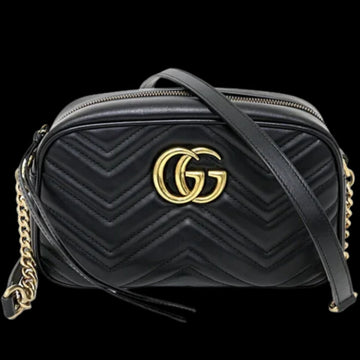 Black Leather Gucci Marmont