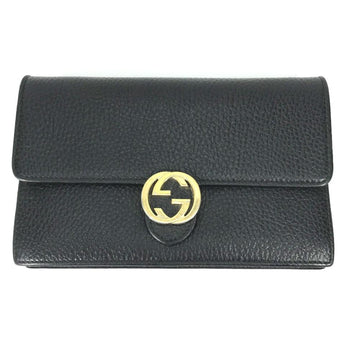 Black Leather Gucci Shoulder Bag