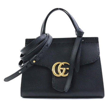 Black Leather Gucci Marmont