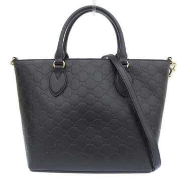 Black Leather Gucci Tote