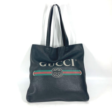Black Leather Gucci Tote
