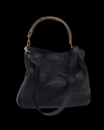 Black Leather Gucci Handbag