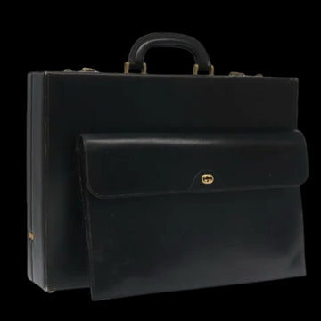 Black Leather Gucci Briefcase