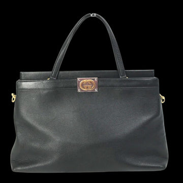 Black Leather Gucci Handbag