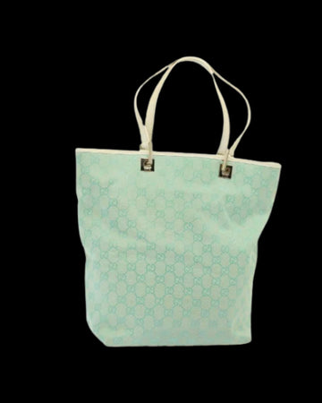 Blue Canvas Gucci Tote