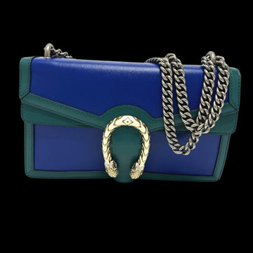 Blue Leather Gucci Shoulder Bag