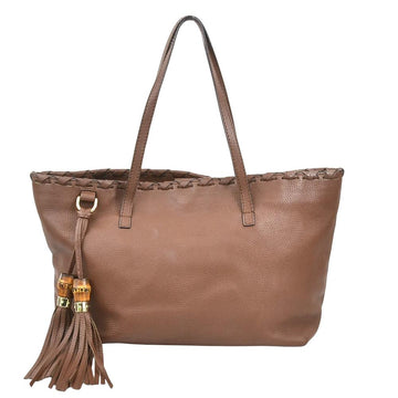 Brown Leather Gucci Bamboo