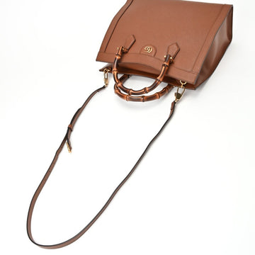 Brown Leather Gucci Bamboo