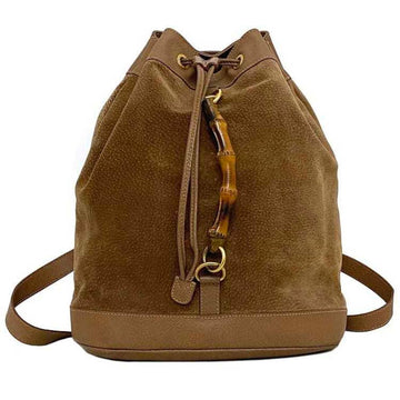 Brown Suede Gucci Bamboo