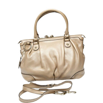 Gold Leather Gucci Handbag
